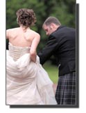Bride and groom with their back to the camera